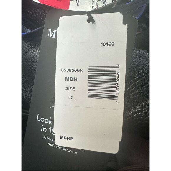 Miraclesuit NWT size 12 one-piece swimsuit Bella Alba Tummy Control Midnight - Picture 12 of 14